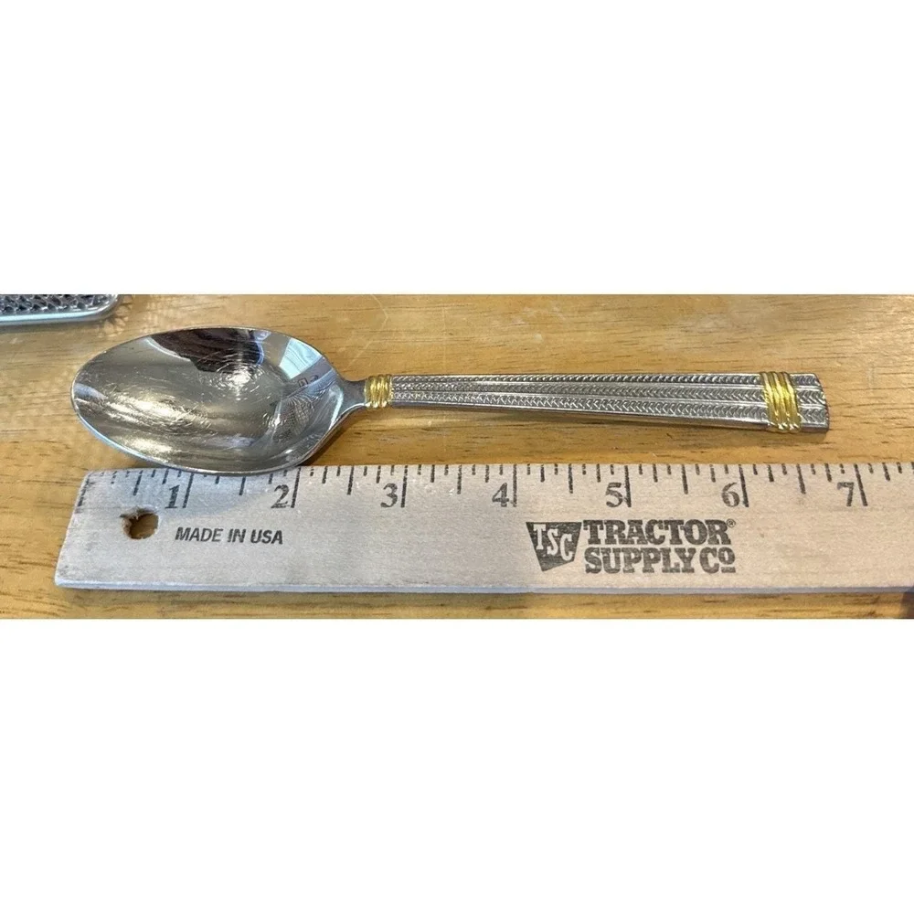 Ralph Lauren Golden Wainwright Stainless Steel Set Of 2 Soup‎ Spoon Spoons 1991